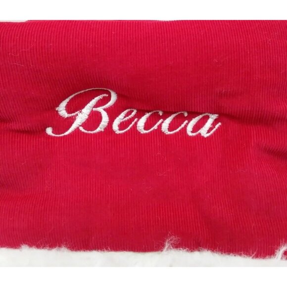 Pottery Barn Kids Becca Woodland Bear Stocking Holiday Christmas Quilted Xmas - Picture 2 of 9